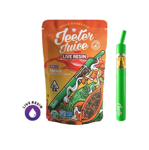 Papaya Jeeter Juice Live Resin Disposable Straw | 500mg