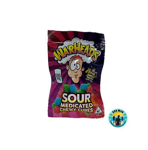 Warheads Sour Medicated Chewy Cubes 500mg